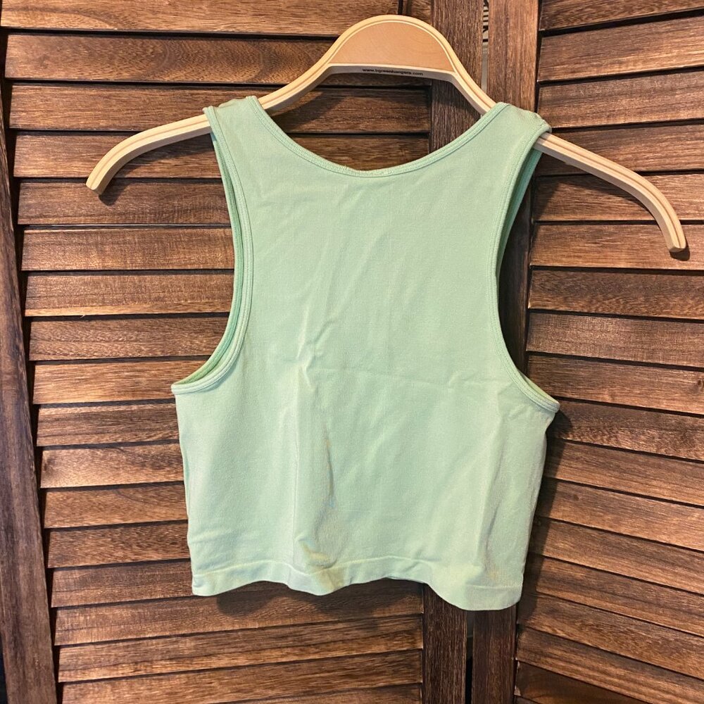 C'est Moi Crop Tank Top Mint - Picture 2 of 4